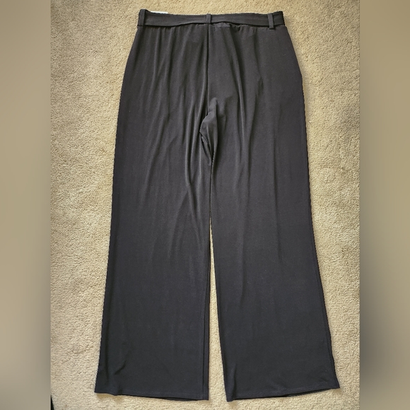 NWT EXPRESS WIDE LEG MID RISE BLACK SOFT POLYESTER BLEND PANTS WOMENS SIZE XL - Picture 3 of 9